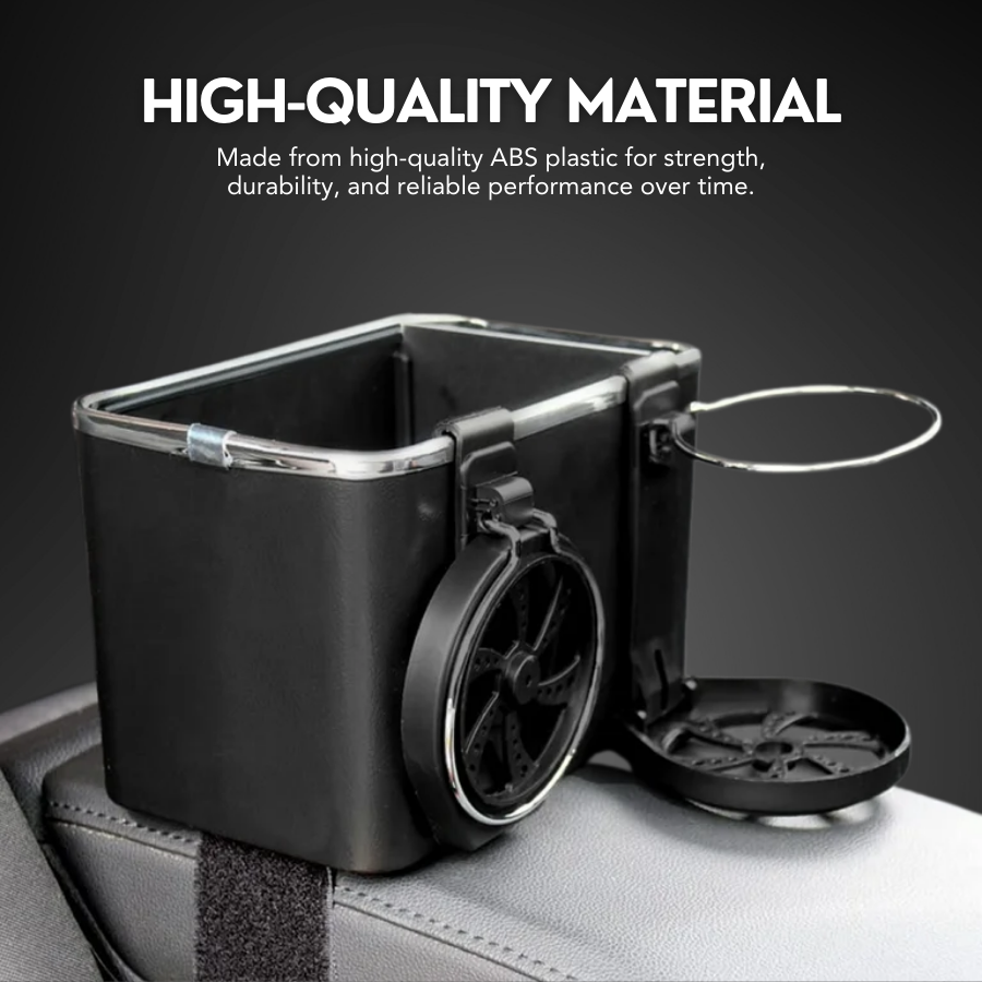 HIGHTQURO® Armrest Storage Box with 2 Cup Holders