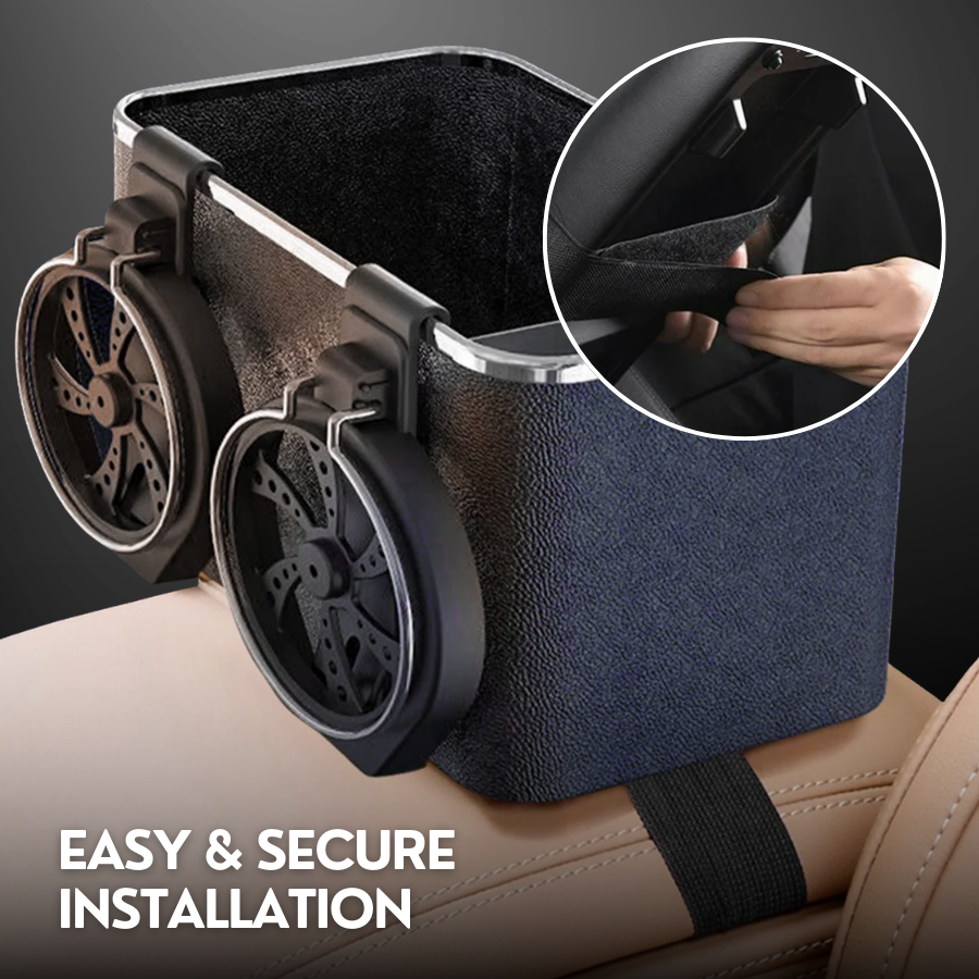 HIGHTQURO® Armrest Storage Box with 2 Cup Holders