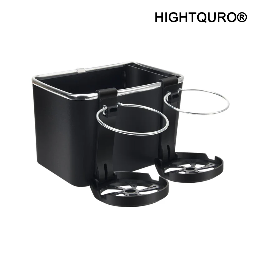 HIGHTQURO® Armrest Storage Box with 2 Cup Holders